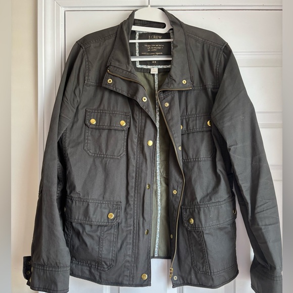 J. Crew Jackets & Blazers - J Crew women’s relaxed boyfriend field jacket green large utility